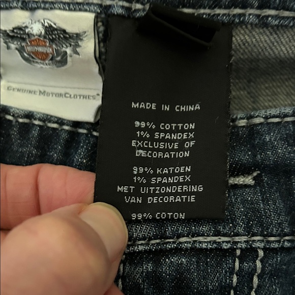 Harley-Davidson Jeans Women's Size 20 Boot Cut Embellished Rhinestone Wings - Picture 8 of 13